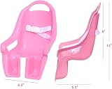 AVASTA Doll Bike Seat for Girls Bicycle with DIY Unicorn Decals Pink view 3