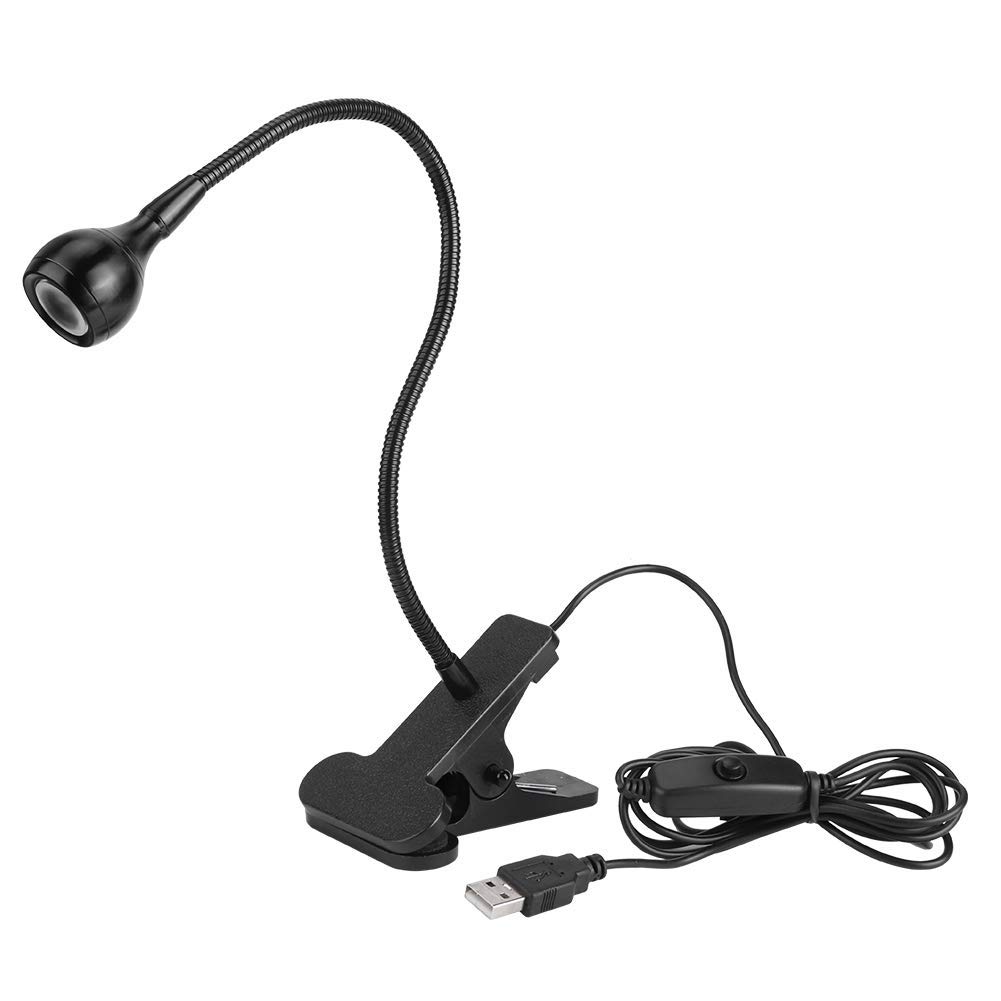 Clip On LED Desk Light Gooseneck LED Table Lamp Black Energy Saving Energy Flexible USB Eye Caring Book Light for Bedroom