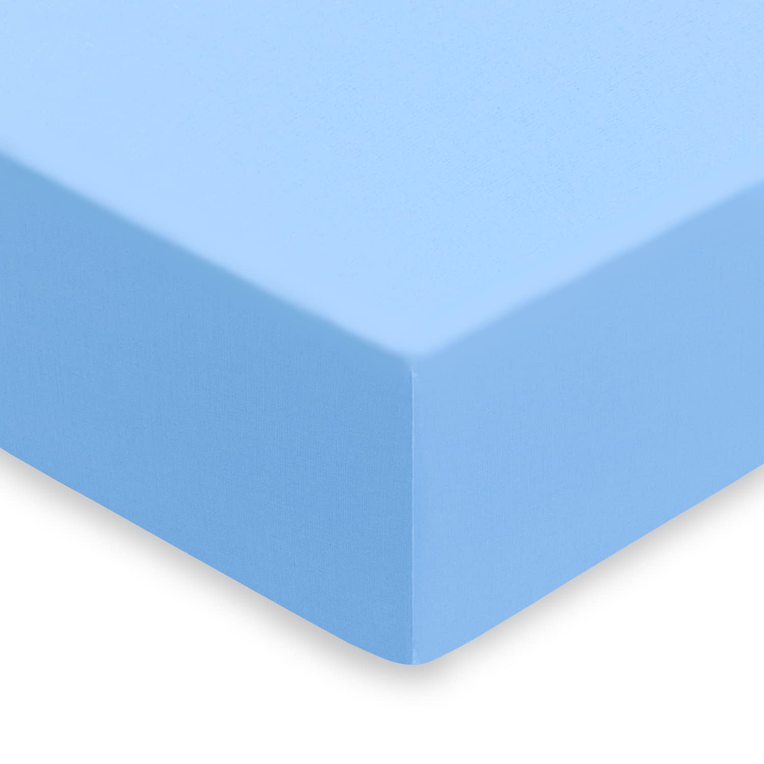 Extra Deep Fitted Sheets 16"/40CM Deep 15 Colours (Sky Blue, King) — image 1