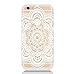 iPhone 6s Case, AiGoo 3-Pack Plastic Case Ultra Slim Cover, Henna White Floral Paisley Flower Mandala Retro/Vintage Floral Flowers Pattern Cover Clear Hard Case for iPhone 6 (2014), iPhone 6s (2015)