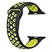 top4cus 38mm Soft Silicone Replacement Sport Strap iWatch Band for Apple Watch 38mm Edition & Sport & Apple watch NIKE Series 1 and Series 2 - Small/Medium - Nike Regular Black/Volt yellow