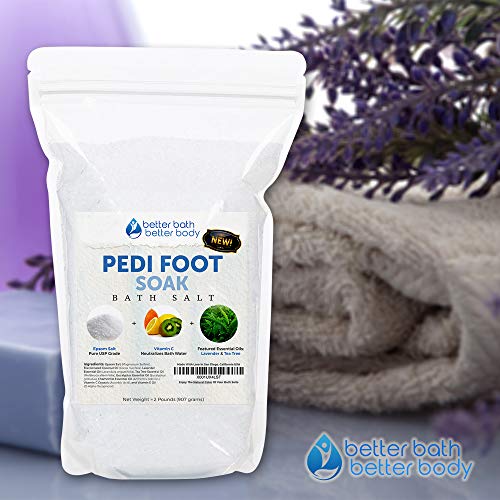 Pedi Foot Soak 32 Ounces Epsom Salt with Lavender, Tea Tree, Eucalyptus and Chamomile Essential Oils Plus Vitamin C and All Natural Ingredients - Thumbnail 4