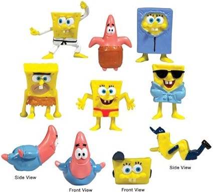 Amazon Com Spongebob Cake Toppers Cup Cake Decorations Set Of 8
