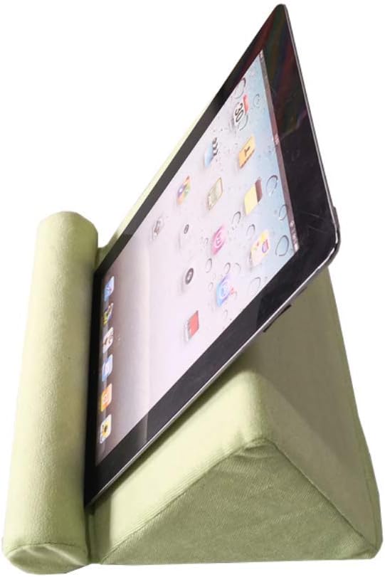 Kaptin Tablet Pillow, Mini Tablet Computer Holder Sofa, Reading Stand, Tablet Stand, Desktop Stand Holder for Tablet, Pad, Book, Magazines (Light Green)