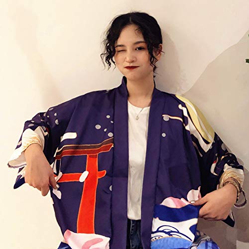 Kimonos Woman Japanese Kimono Cardigan Cosplay Shirt Blouse for Women Japanese Yukata Beach Kimono,Stylea,One Size