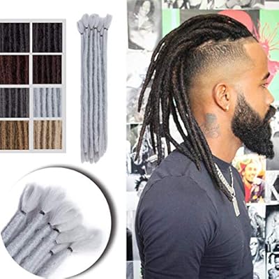 12 Soft Dreadlock Extension For Men Handmade Synthetic Dreads