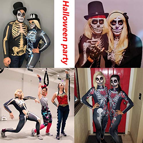 Neusky Lady Skull Skelett Kostüm Perfektes Kostüm für Halloween, Weihnachten , Karneval oder Mottoparties (XL, Bunt) – Bild 4