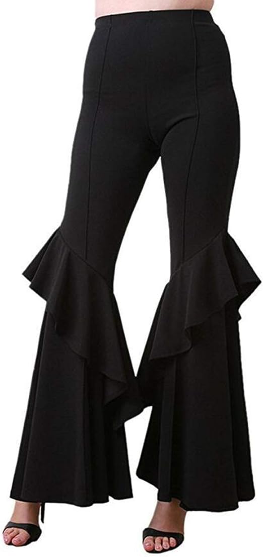 pleated bell bottom trousers