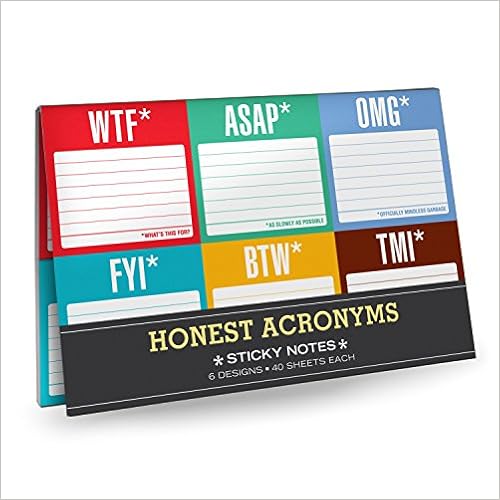 11. Knock Knock - Honest Acronyms Sticky Note Packet