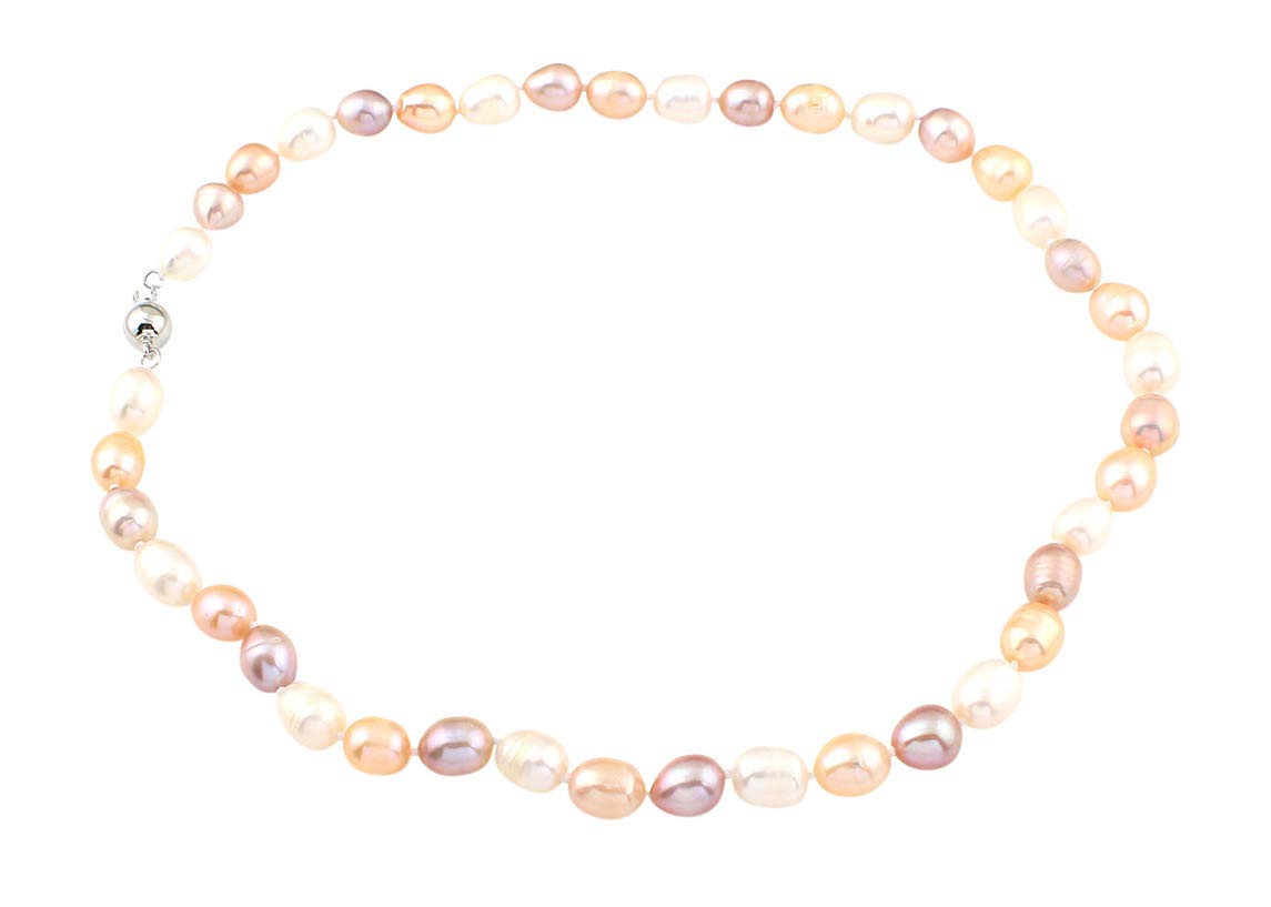 Treasure Bay Pearl Necklace For women Made from 8-9mm Natural Freshwater Pearl