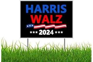 LIMECUTE Harris Walz 2024 Kamala Harris Tim Walz Waltz For President Yard Sign Outdoor Lawn Garden Sign with Metal Stake
