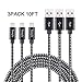 Yostyle 10ft Phone Charger Cable, Extra Long Nylon Braided USB Charging and Data Sync Cord Compatible with Phone X XS Max XR/8/8 Plus/7 Plus 6s/6s Plus/6/6 Plus/5s/5/SE, Pad (3Pack)