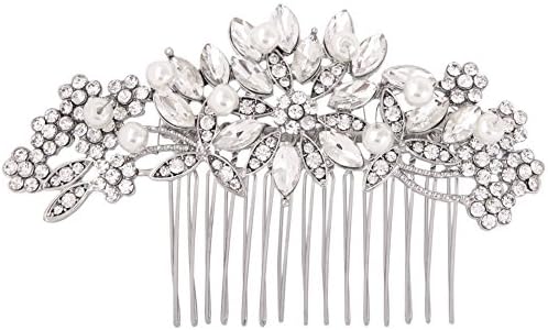 Fairy Moda Vintage Wedding Hair Accessories Crystal Simulated Pearl Bridal Hair Comb
