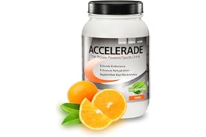 Accelerade PacificHealth, All Natural Sport Hydration Drink Mix with Protein, Carbs, and Electrolytes for Superior Energy Replenishment - Net Wt. 4.11 lb., 60 Serving (Orange)
