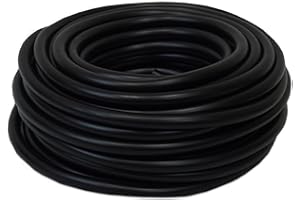 Half Off Ponds 3/8" x 200' Self Sinking Weighted Black Vinyl Tubing for Pond, Water Garden and Lake Aeration