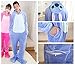 Yimidear Unisex Adult Pajamas Pink Stitch Onesie Cosplay Costume Sleepwear, Azul, Small
