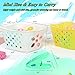 24 Pack Clothespins in Basket Mini Colored Utility Clips Holders Laundry Windproof Plastic Pegs for Outdoor Clothesline, Kitchen Bag Sealing