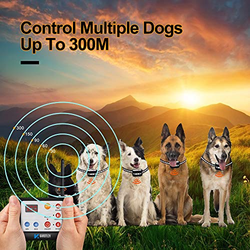 image for KAROTEZH 2 in 1 Electric Dog Fence Training Collar, Electric Shock Col