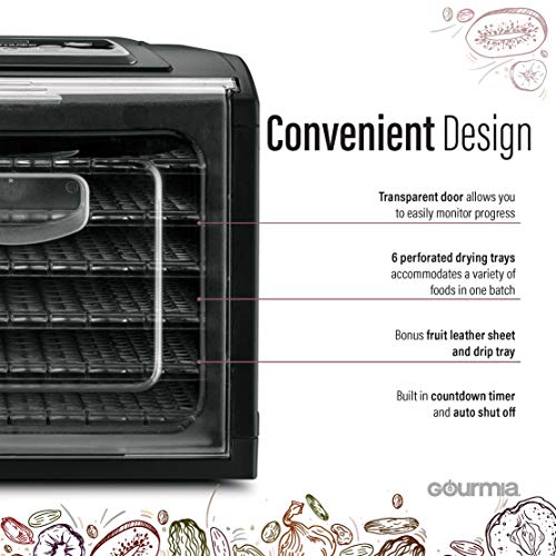 Gourmia GFD1650 Premium Electric Food Dehydrator Machine Digital