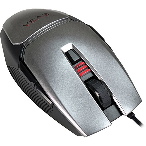 Mouse Gamer EVGA Óptico Torq X3 - 4000 DPI - Prata/Preto, Com Fio