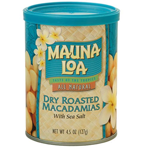 KC Commerce Mauna loa Dry Roasted Macadamia nut With Sea salt 4.5oz Pack of 6 Gift set