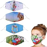 YUESUO Kids Face Cloth Mask Reusable, Washable and