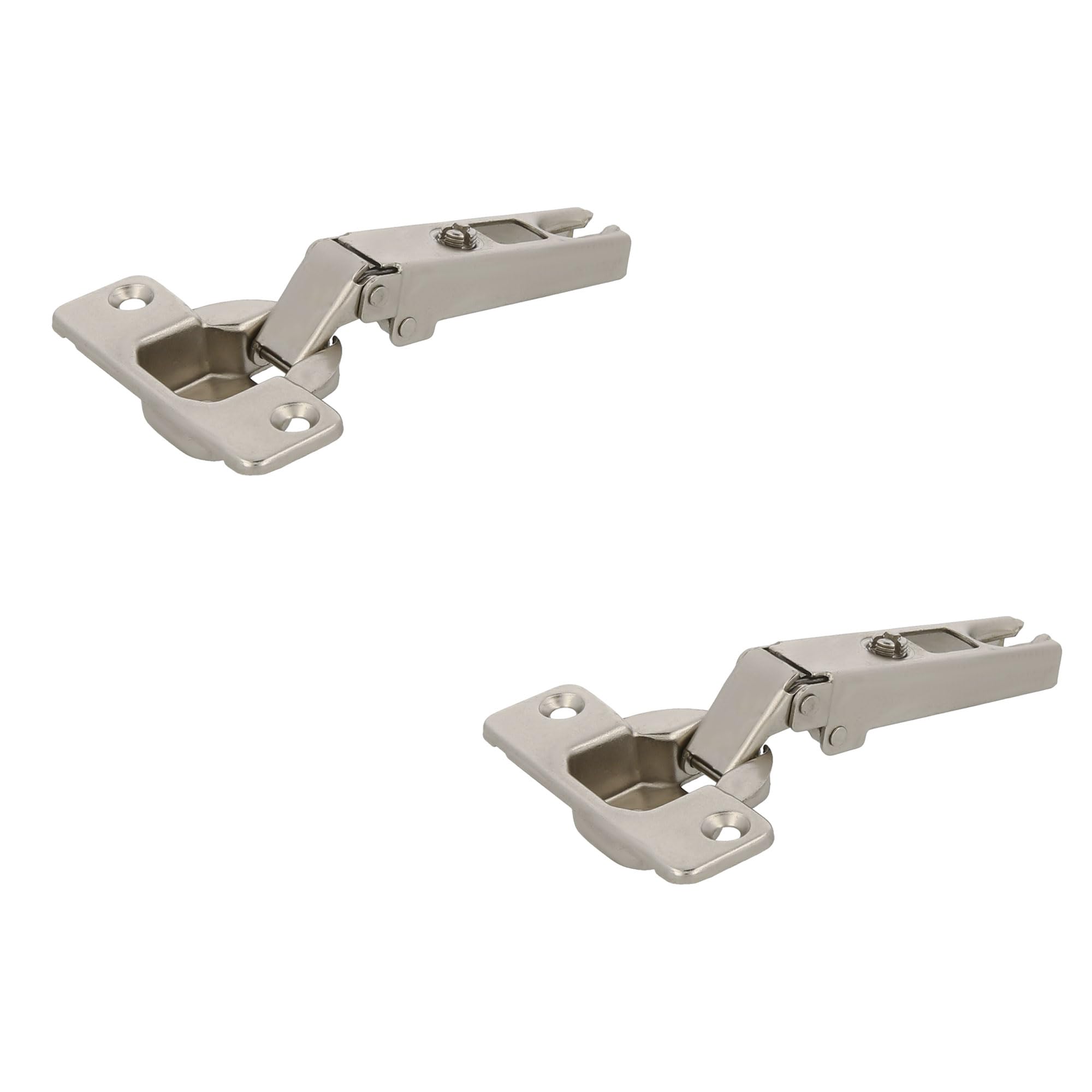 Amig - 4500 Bowl Hinge 2-Pack | Nickel-Plated Steel for Rust Resistance | Adjustable, Durable & Stable | Ideal for Kitchen, Living Room & Office Furniture, Metallic Silver, Nickel-Plated Steel