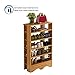 soges Shoe Racks Solid Wood Shoe Storage Shelf Organizer 5 Tiers Teak, L15-HFY
