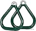 Swing Set Stuff Commercial Coated Triangle Trapeze Rings with SSS Logo Sticker, Green