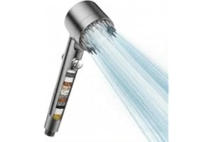 Filtered Shower Head with Handheld, High Pressure 4 Spray Showerhead with Filters & Upgraded Anti-clog Nozzles for Hard Water