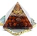 Orgone Pyramid Energy Generator Panchmukhi Rudraksha Beads Crystal Pyramid for E-Energy Protection – Healing Crystal Orgonite Pyramids for Detoxification Meditation Healing Chakra