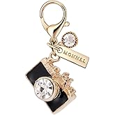 MONNEL MC520 Little 3D Camera Lobster Clasp Charm for Women with Velvet Bag ( Black ,1 Piece)