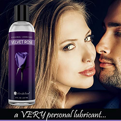 3 Bottles of Personal Lubricant Water Based Lube - for Men & Women - Great for Sensitive Skin, Comfortably Moisturizes & Lubricates - Smooth as Silk & Stimulating Sex Lubes - 8 oz by Intimate Rose