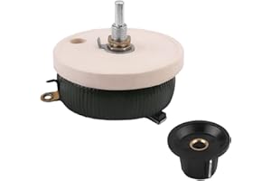 Jutagoss 100W 10 Ohm Adjustable Resistor Rheostat Wirewound Resistor Ceramic Tubular Rheostats