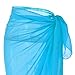 Ayliss Womens Swimwear Chiffon Cover up Solid Color Beach Sarong Swimsuit Wrap,Blue