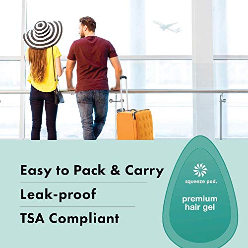 Squeeze Pod Travel Hair Gel 15 Single Use Pods Leak Proof, TSA