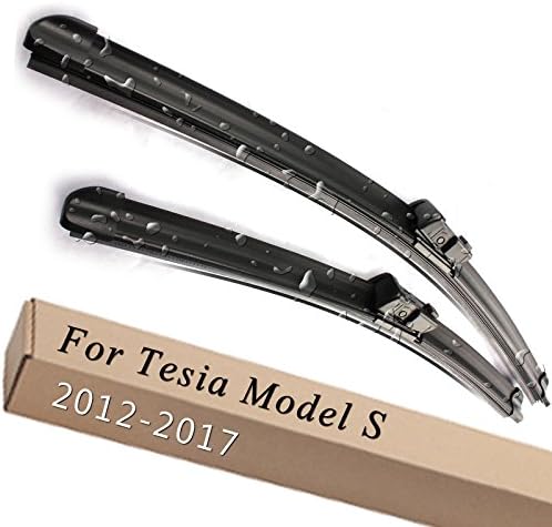 Wiper Blades for Tesla Model S 28"&amp;17" Fit Push Button Arms Only 2012 2013 2014 201 52016 2017