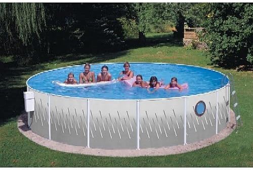 Round 42" Deep Pool Package with Port Hole Size: 18' W