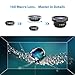 VicTsing 3 in 1 Fisheye Lens, 0.4X Super Wide Angle Lens, Macro Lens,2 Detachable Clamps, iPhone Camera Lens for iPhone 8, iPhone7, 6s, 6, 5s and Other Smartphones