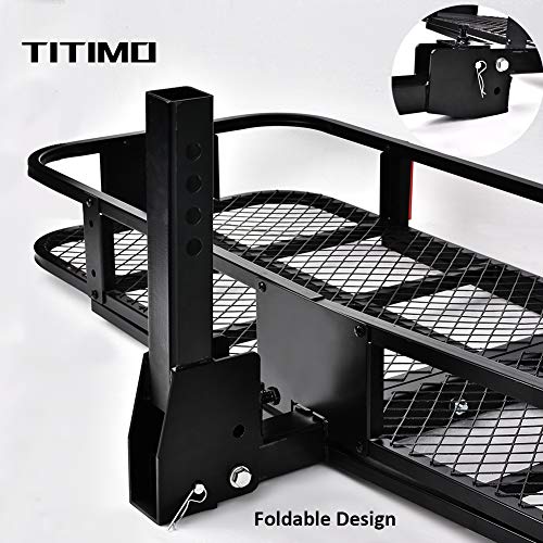 titimo 60 x21 x6 folding hitch mount cargo carrier