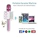 VERKB Wireless Microphone Karaoke Pro, 3-in-1 2200mAh Bluetooth Aluminium Alloy Karaoke Machine KTV for Apple iPhone Android Smartphone or Pc(Purple)
