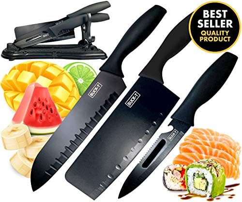 Kitchen Knife Set Cutlery Sets Professional Chef Knife Set for Steak Fruit Bread Knives in Matt Black Kitchen Accessories 4PCS Stainless Steel