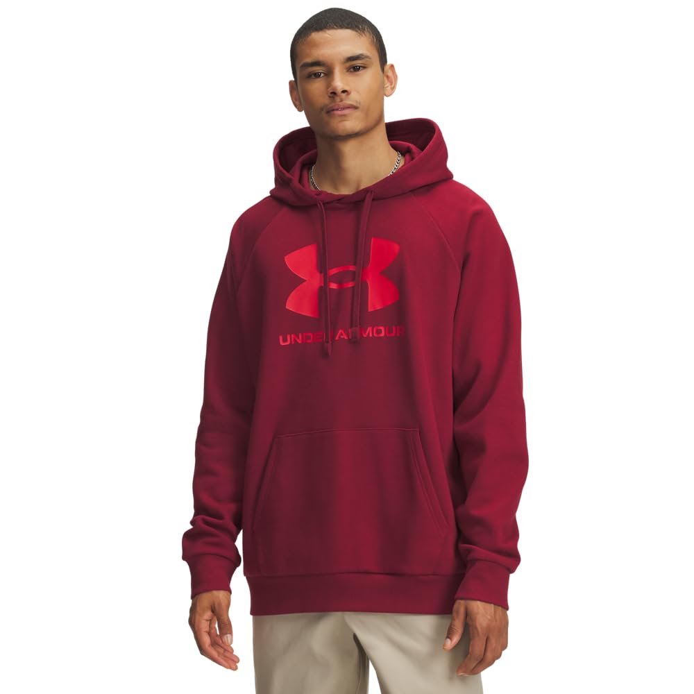 Under Armour Men's Rival Fleece Logo Hoodie, (625) Cardinal / / Red, 3X-Large Tall Image