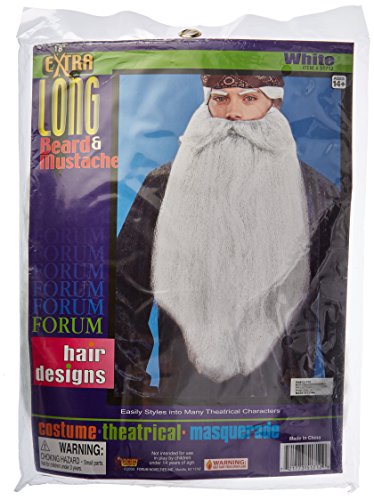 Forum Novelties 51712 18" Beard/Moustache, White