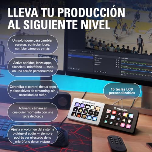 Stream Deck MK.2 White, controlador de estudio