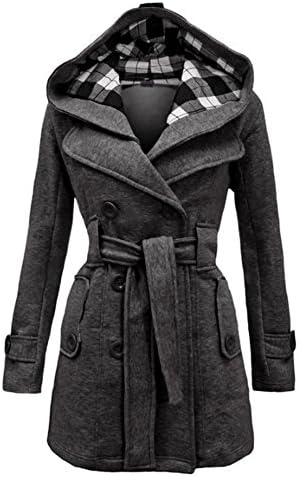 Zjzhao shop New Fashion Womens Warm Winter Hooded Long Section Jacket Outwear Coat M-3XL (2XL(US20/UK24/EU50), Dark Gray)