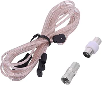 Antena dipolo de FM com conector fêmea de TV, Antena FM Receptor de rádio FM  doméstico em casa Antena de rádio FM aérea com conector fêmea de TV  Comprimento de cabo de 10, 5 pés | Amazon.com.br