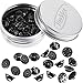 Brass Butterfly Clutch Badge Insignia Clutches Pin Backs Replacement (Black, 50 Pieces)