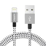 multifun 4FT Nylon Braided Lightning to USB Cable, iPhone Charger Apple MFI Certified, Fast Charge Sync Cable Charging Cord with Aluminum Connector for iPhone 7 7 Plus 6s 6 iPad iPad Air iPad Mini