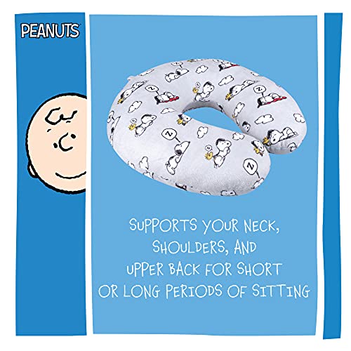 Concept One Peanuts Snoopy and Woodstock Clouds Travel Neck Pillow